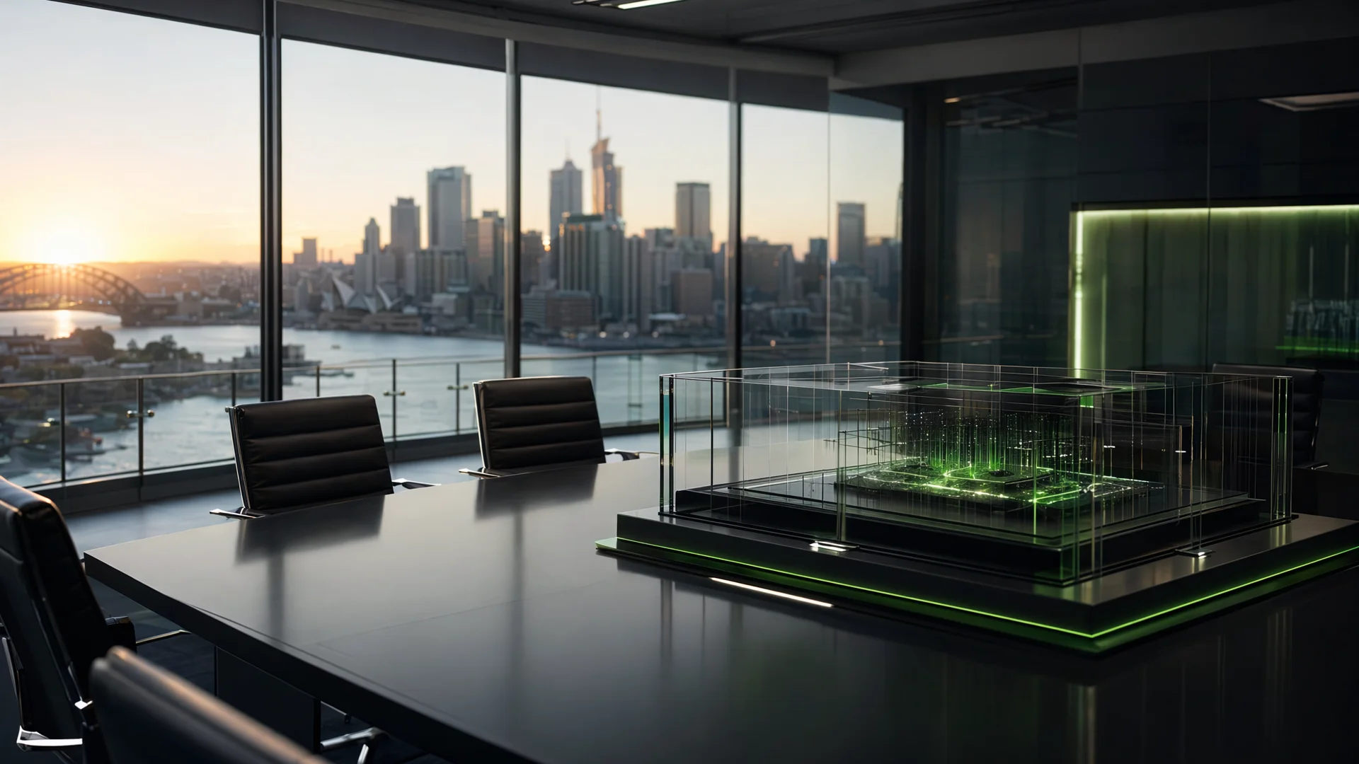 Premium landscape scene of AI guardrails in an Australian governance setting